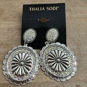 Thalia Sodi Silver Statement Earrings